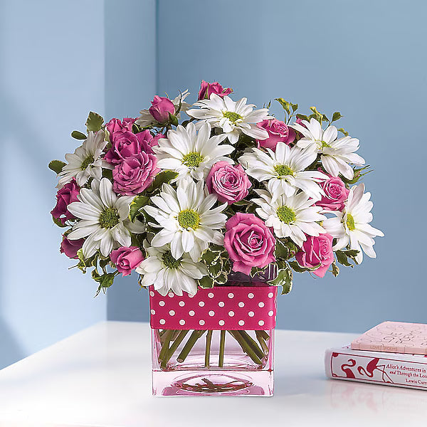 pink and white flowers