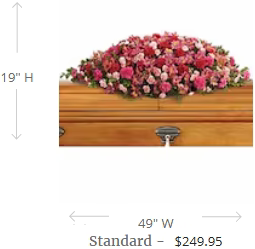 A Life Loved Casket Spray