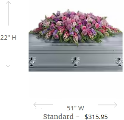 Lavender Tribute Casket Spray