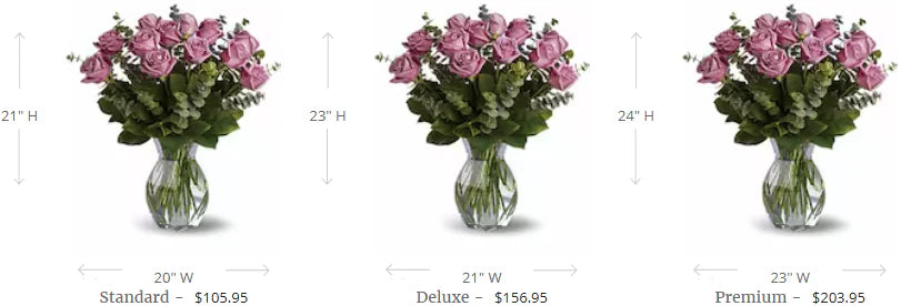 Lavender Wishes - Dozen Premium Lavender Roses