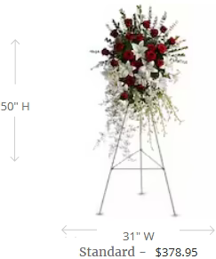 Lily and Rose Tribute Spray