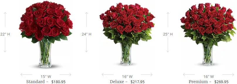 Love and Devotion - Long Stemmed Red Roses