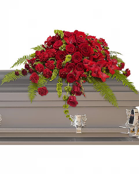 Red Rose Sanctuary Casket Spray
