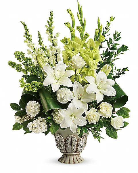white and green flowers
