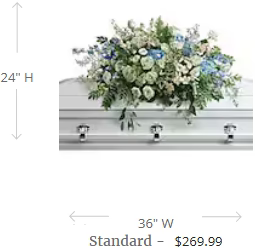 Tender Remembrance Casket Spray