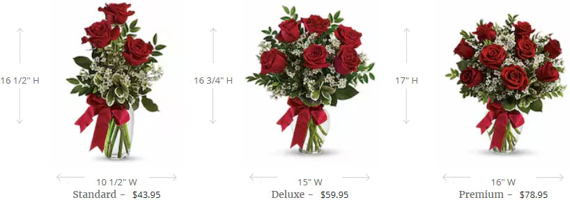 Thoughts of You Bouquet with Red Roses