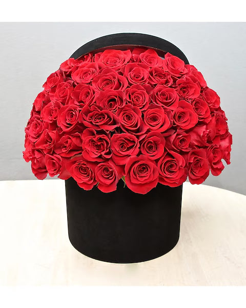 RIZZ Rose Arrangement - Hat Box